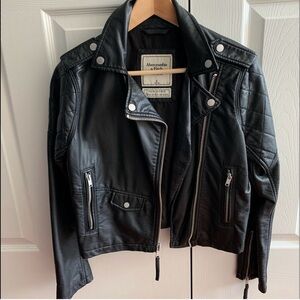 Abercrombie & Fitch Black Leather Jacket